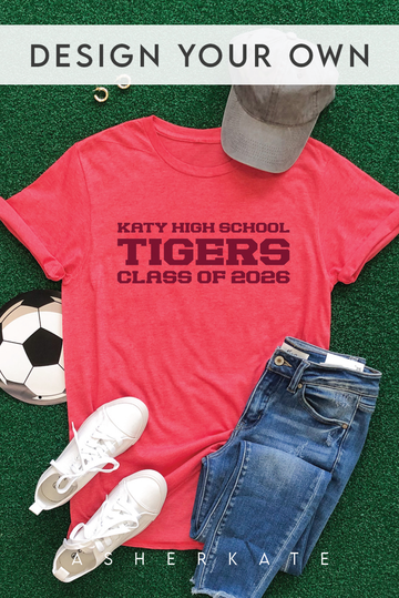 Custom Captain Tee - Heather Red